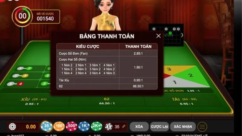 Fan Tan cổ điển Trong fantan cổ điển có 4 cửa cược chính