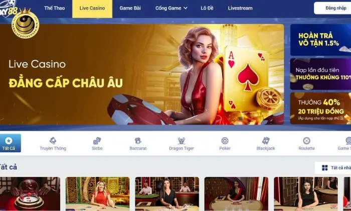 SKY88 Sảnh Live Casino SKY88