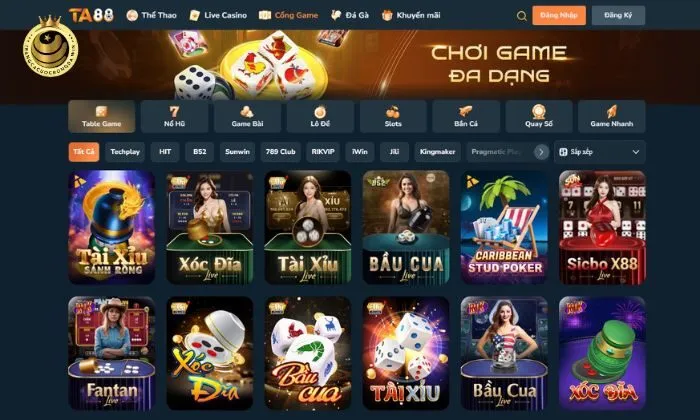 TA88 Vô vàn trải nghiệm hấp dẫn TA88 dành cho người chơi