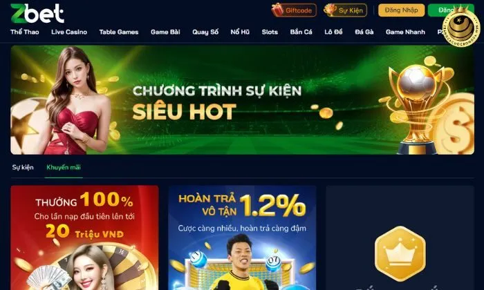 Zbet cung cấp khuyến mãi hấp dẫn